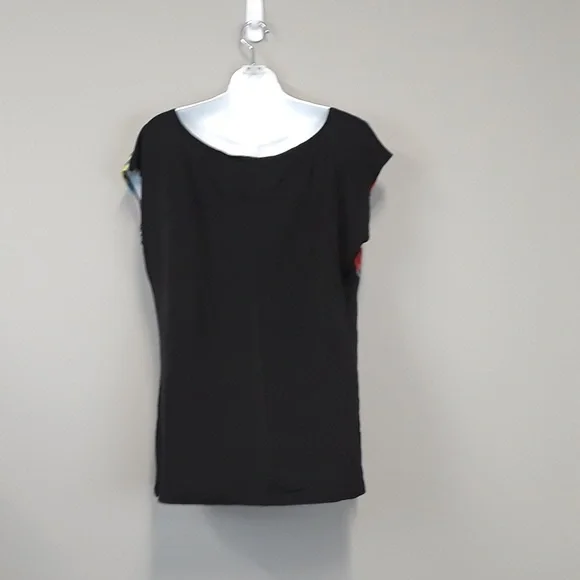 RENDEZVOUS short sleeve floral top size L - Picture 5 of 6